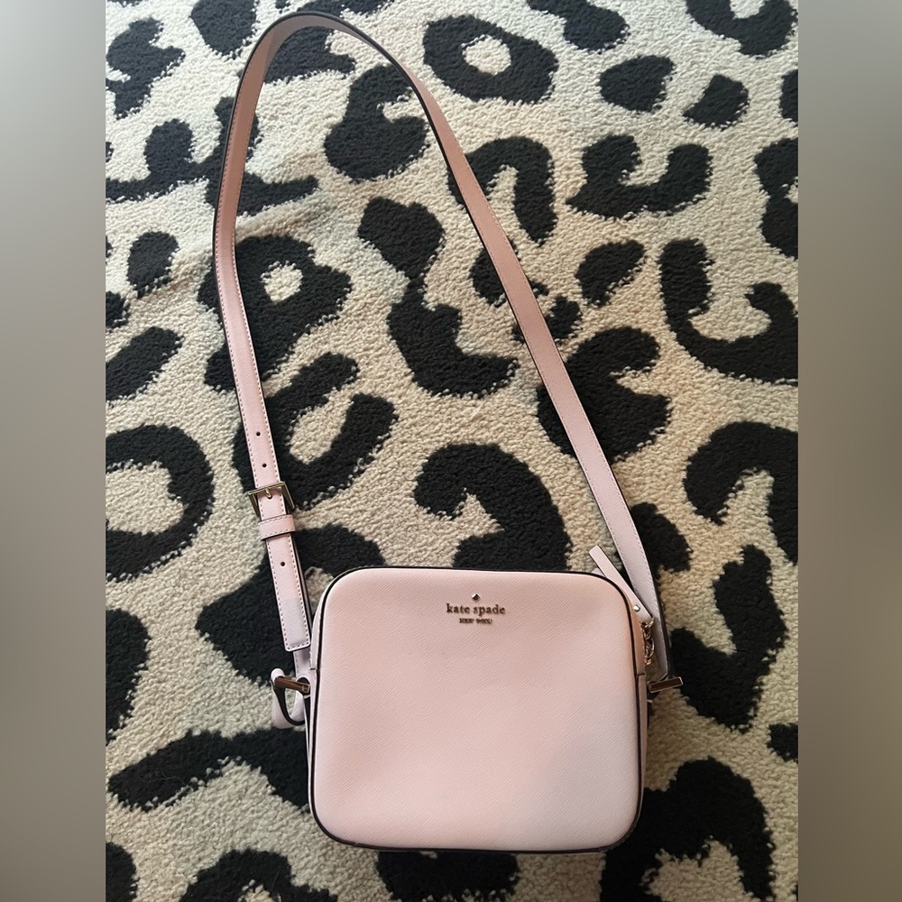 Lilac/ light purple Kate Spade Shoulder/ Crossbody Bag With Silver Hardware